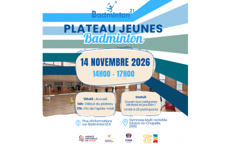 Plateau Jeunes : rendez-vous le 14 novembre à Saulon-la-Chapelle !
